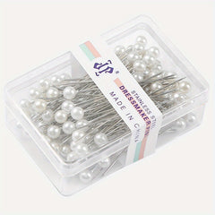 100pcs Straight Pins Pearlized Ball Heads Quilting Pins