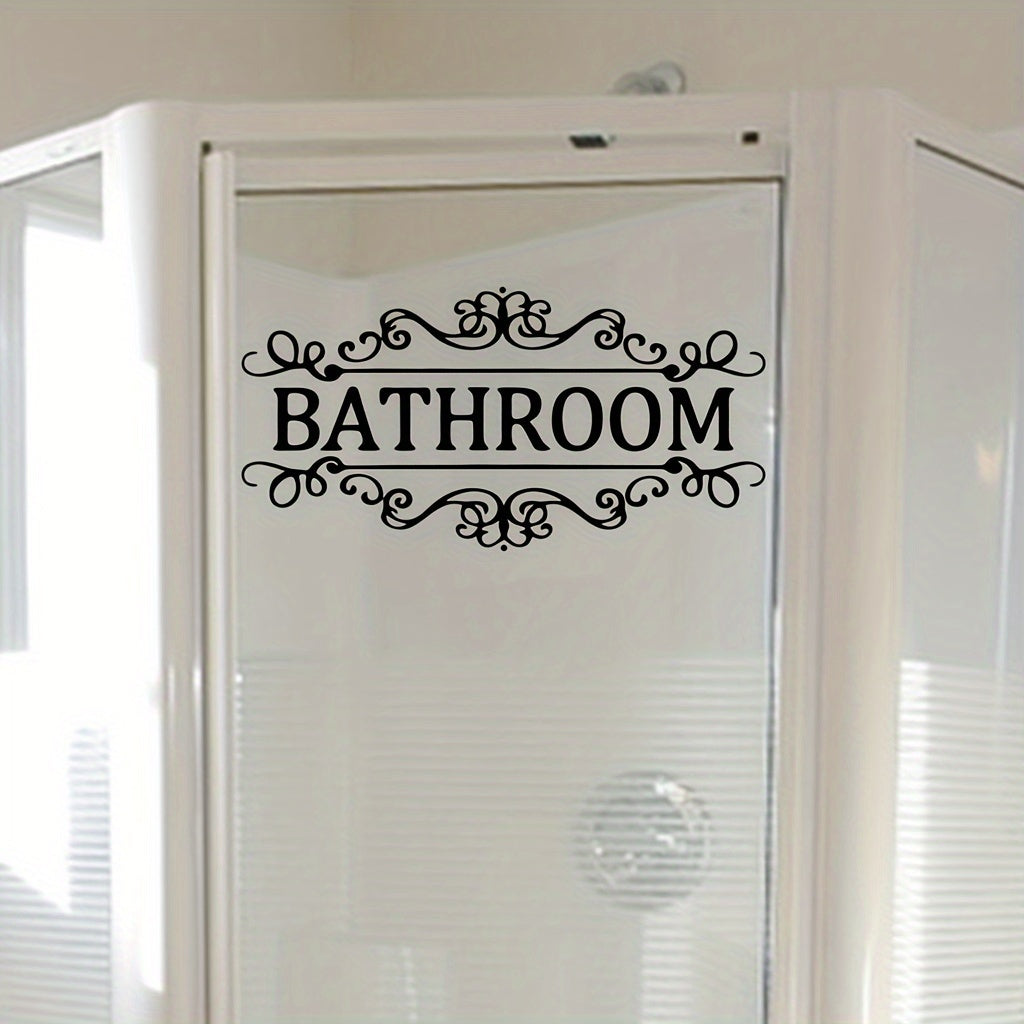 BATHROOM English Decorative Bathroom Sticker Self-adhesive PVC Removable Sticker