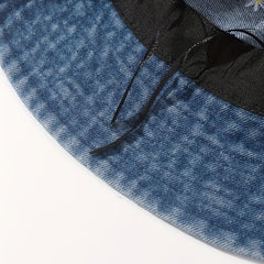 Flower Embroidery Fisherman Hat Bucket for Outing