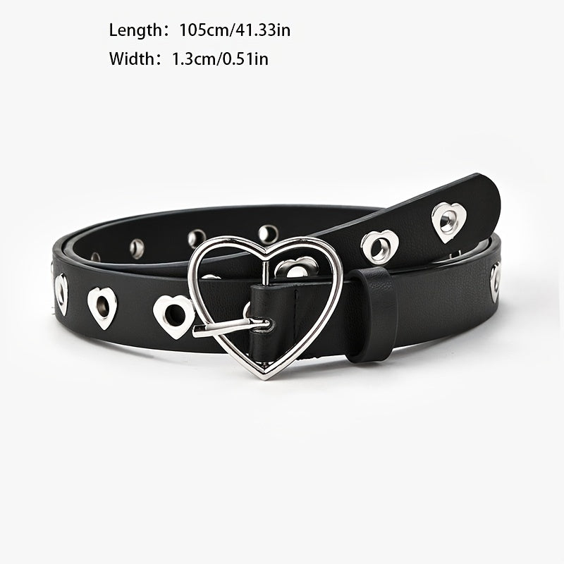 Heart Buckle Decoration Belt Women's Jeans Belt