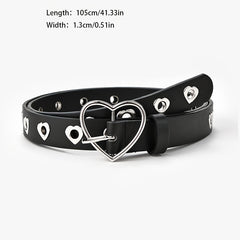 Heart Buckle Decoration Belt Women's Jeans Belt