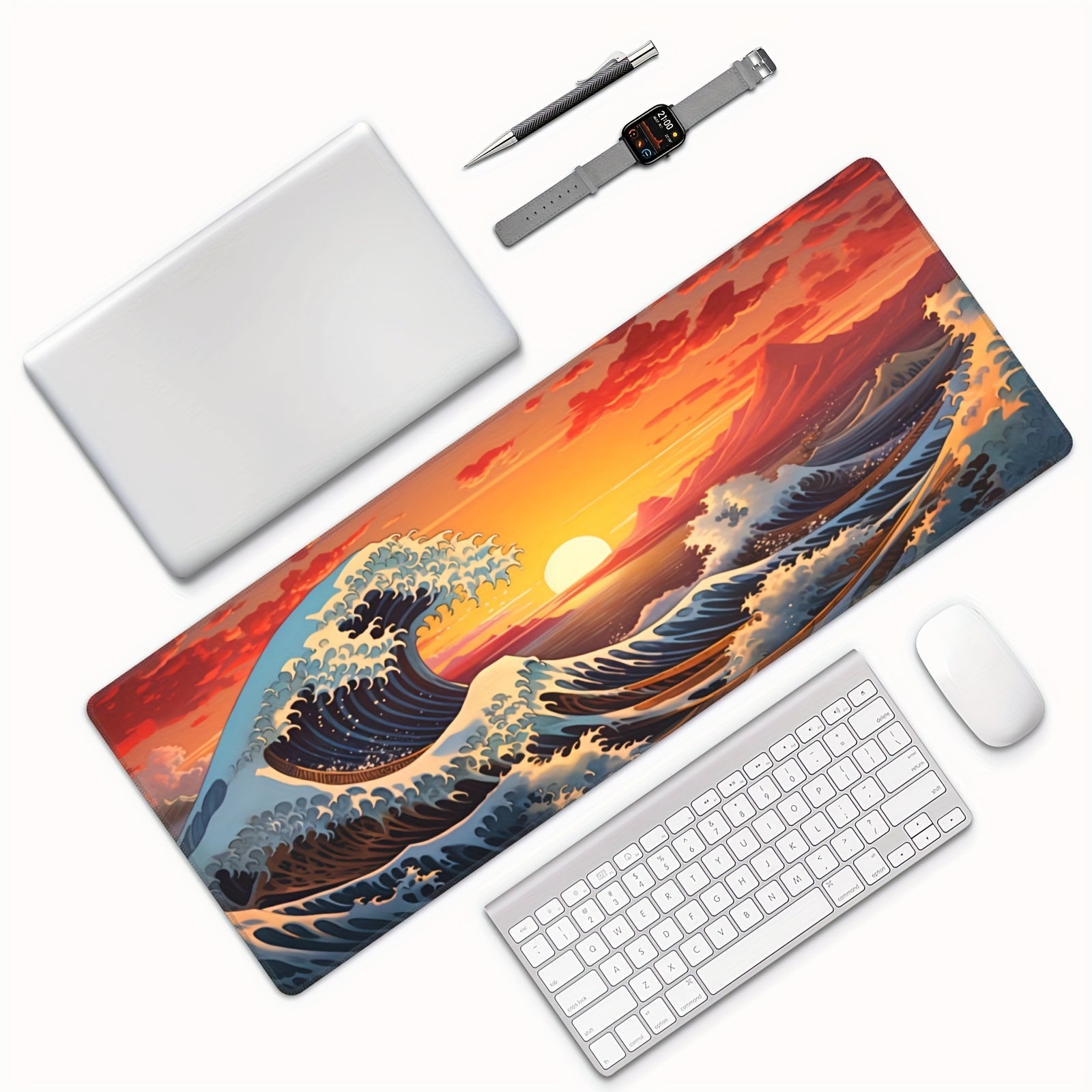 Japan Sea Waves Sunset XL Gaming Mouse Pad