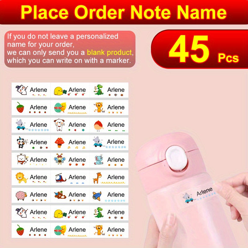 Custom Student Name Stickers 150pcs Waterproof Labels for School Supplies