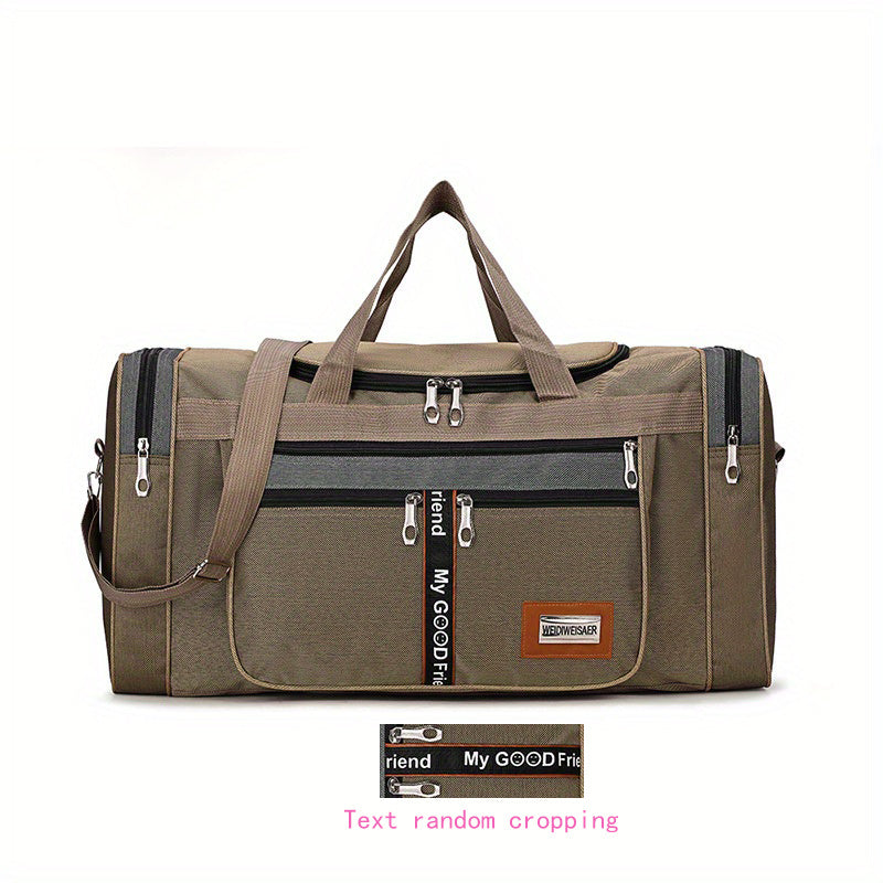 Large Capacity Weekender Tote Bag Nylon Lightweight Luggage Bag