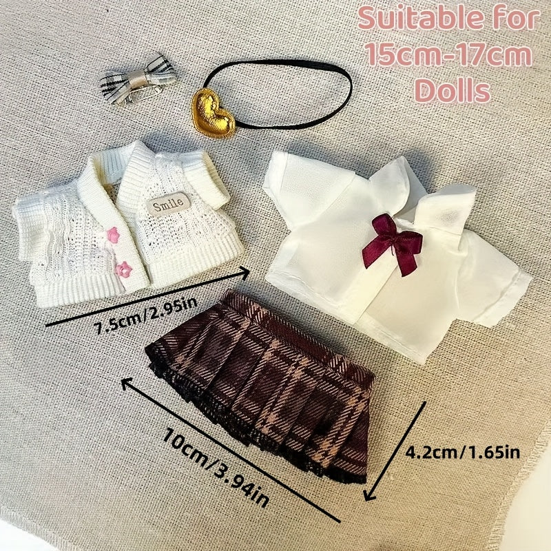 JK Style Doll Clothes Outfit Set for 6-9" Dolls