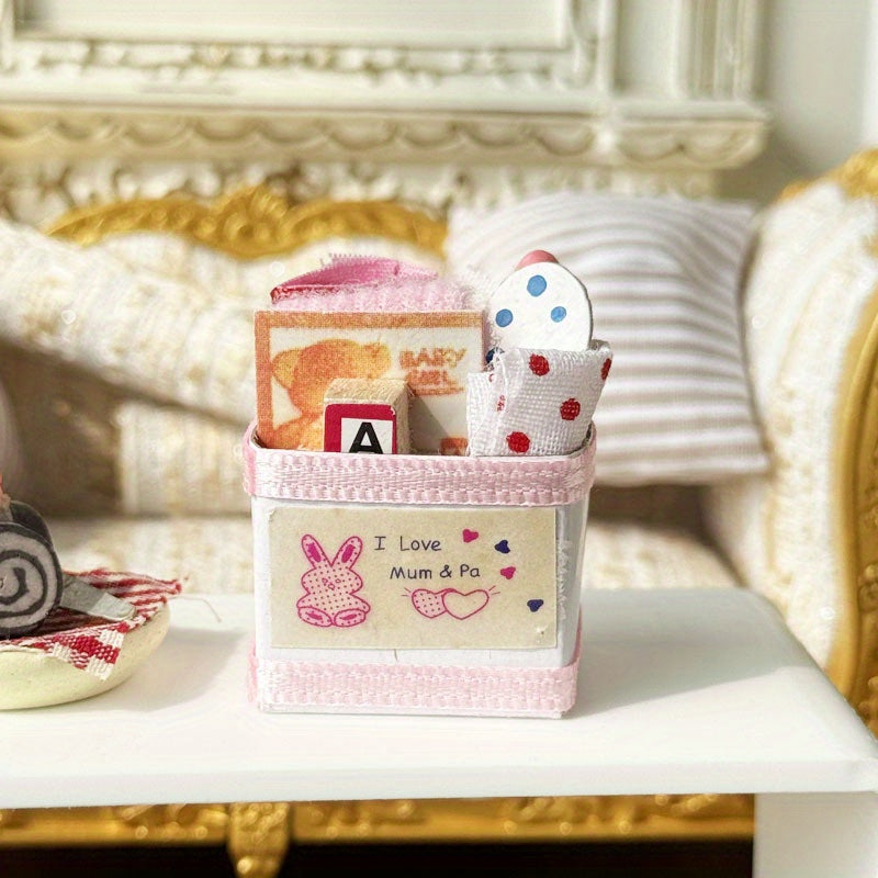 1:12 Dollhouse Mini Room Ornament Pink Box Mother and Box