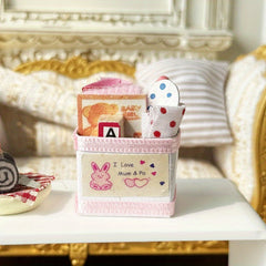 1:12 Dollhouse Mini Room Ornament Pink Box Mother and Box