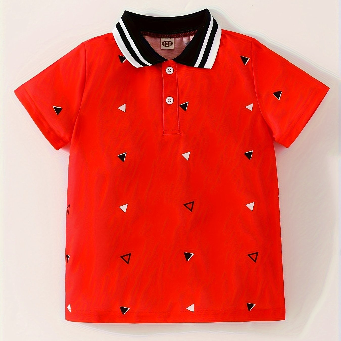 Stylish Triangle Pattern Kids Shirt For Summer Outdoor