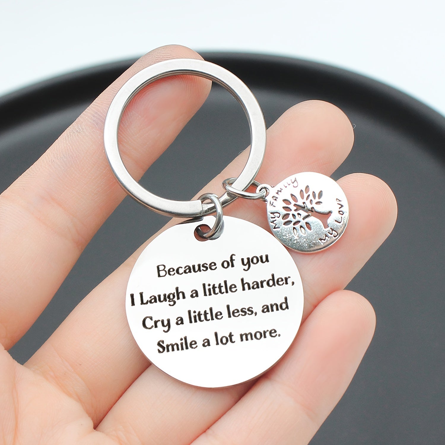 Because Of You Keychain And Christmas Special Gift