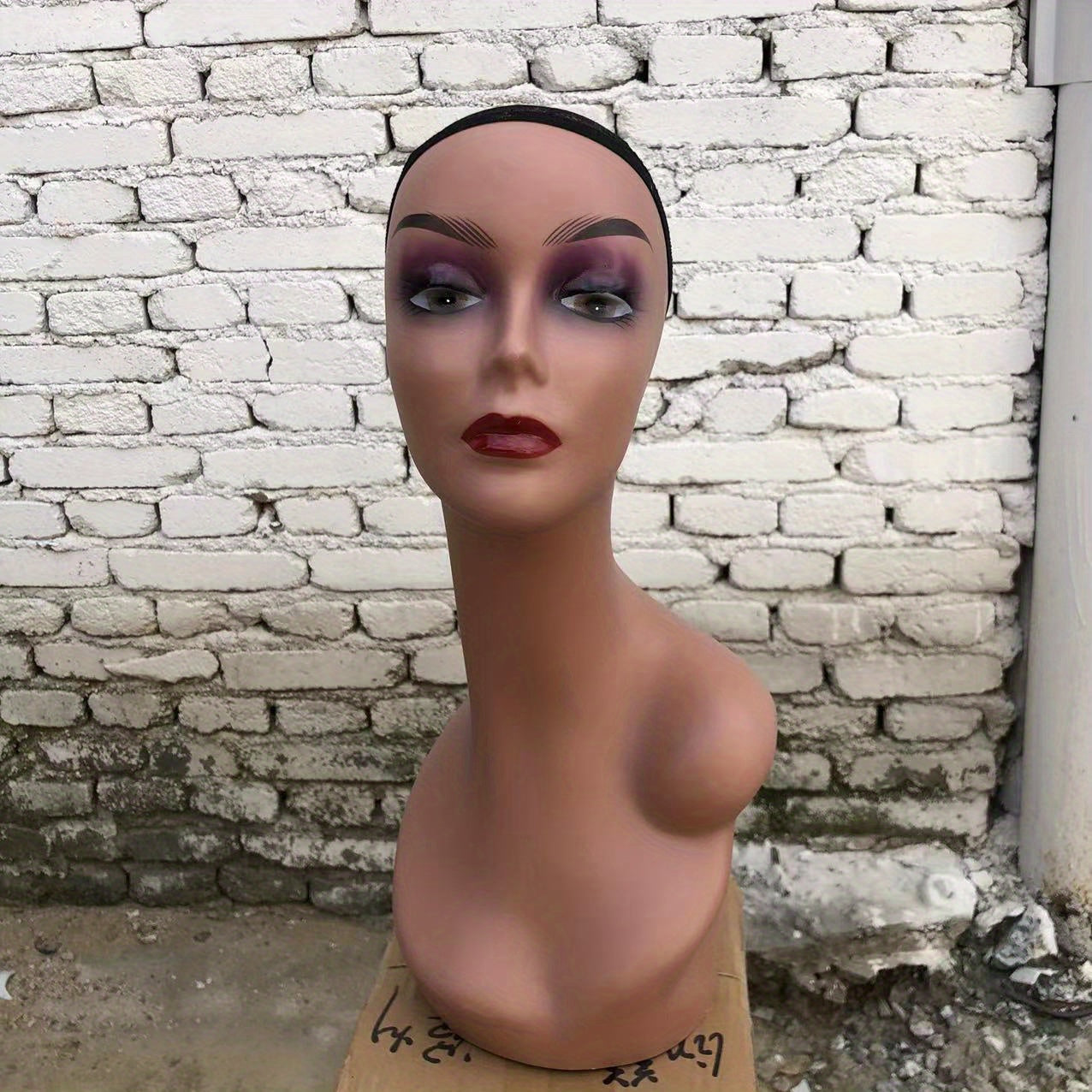 Single Shoulder Model Head Wig Display Stand for Home Salon
