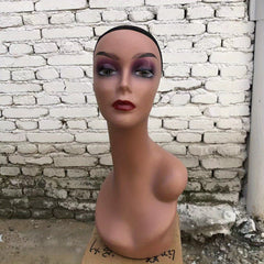 Single Shoulder Model Head Wig Display Stand for Home Salon