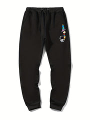 Astronaut Planet Print Men's Drawstring Sweatpants