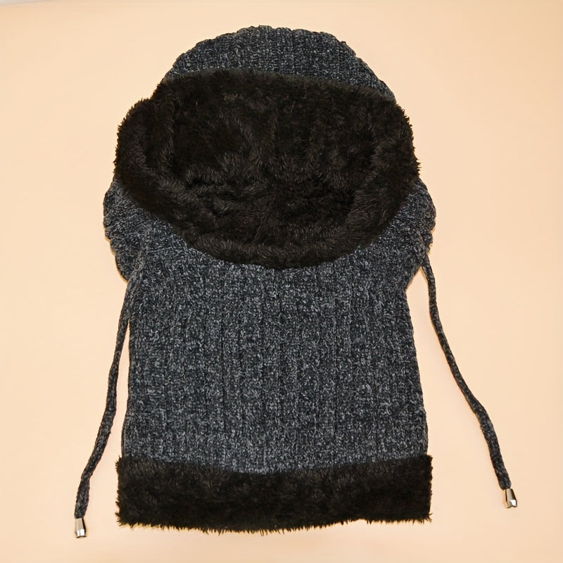 Knitted Plush Balaclava Full Cover Ski Mask Ear Protection