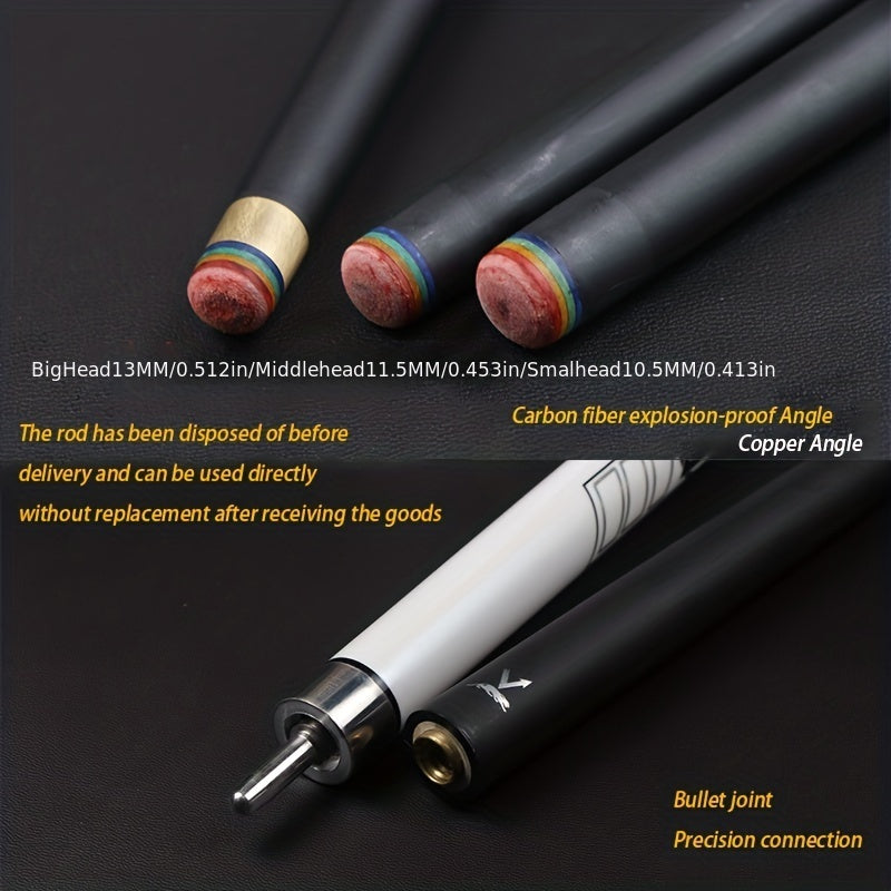 Chinese Style Eight Cue Set for American Nine Ball and Pool Games