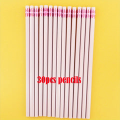 30 Engraved Pencils With Eraser Wedding Gift Customized School Supplies