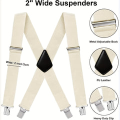 Men's Adjustable Elastic Suspenders with Comfortable Straps