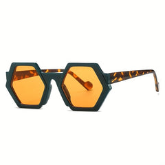 Y2K Geometric Sunglasses Hiphop Gradient Jelly Glasses UV400