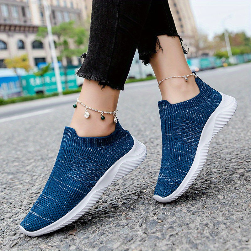 Women's Breathable Slip On Sports Shoes Low Top Casual Walking Shoes