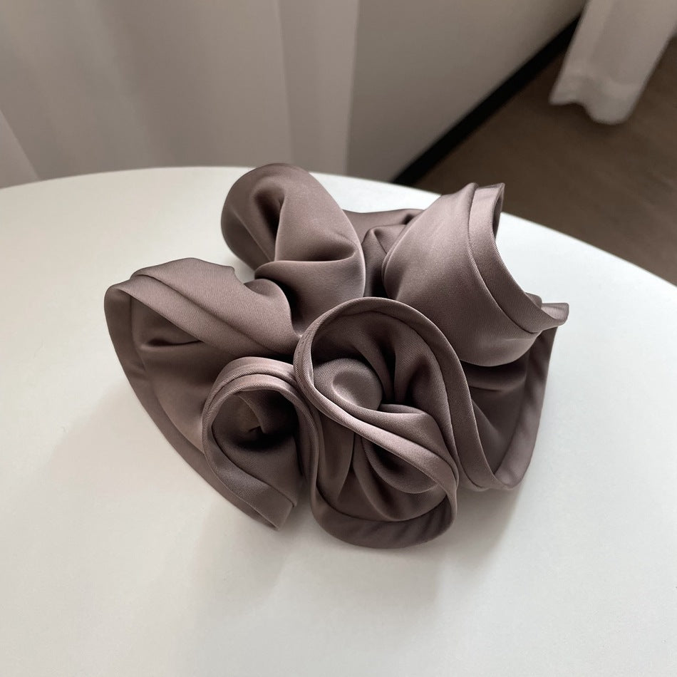 Vintage French Satin Scrunchies Silk Hair Ring