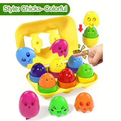 Sensory Matching Eggs Educational Toddler Toys