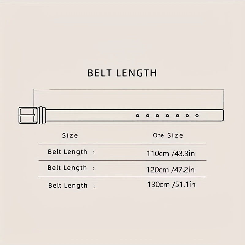 Men's Pin Buckle Belt Punk PU Leather Belt Studded Belt