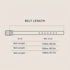 Classic Leather Men's Belt in Black Color