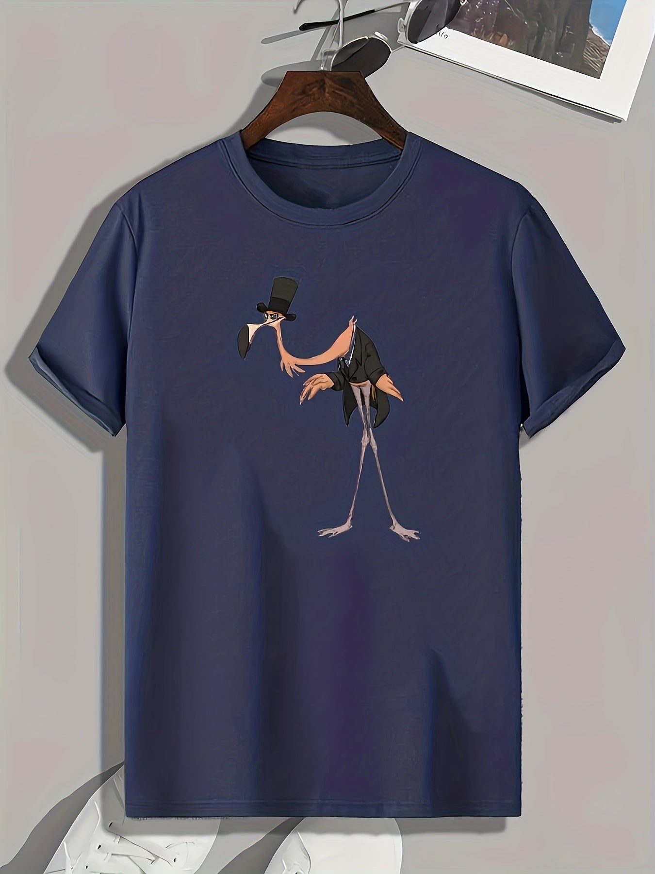 Creative Cartoon Print Men's Graphic T-shirt for Summer