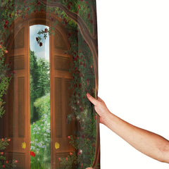 Fantasy Garden Shower Curtain with 12 Hooks