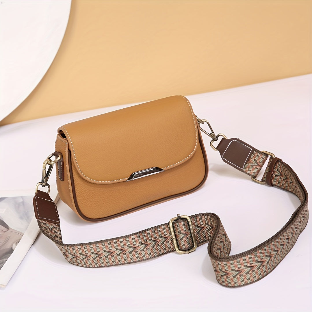 Women's Leather Handbag - Light Brown Tote with Detachable Shoulder Strap