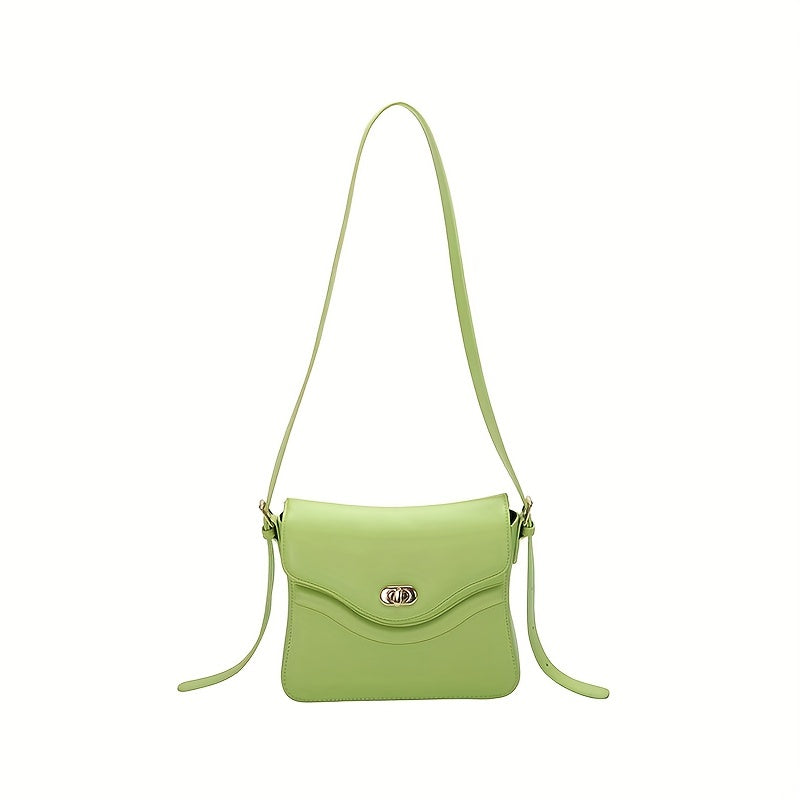 Casual Shoulder Bag PU Leather Crossbody Bag Waterproof Adjustable Strap