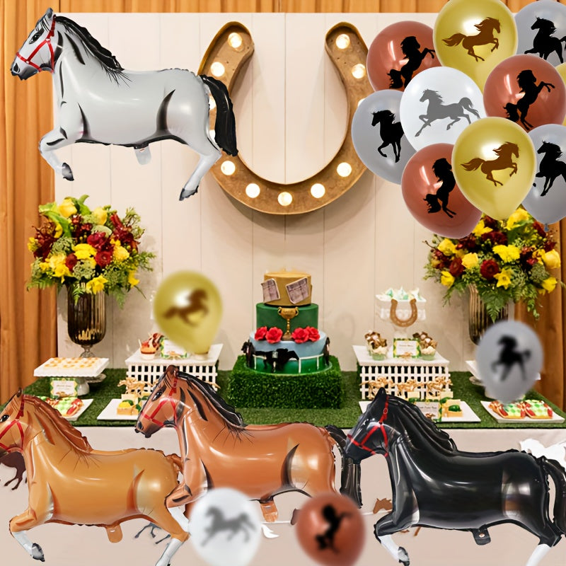 22pc Horse Balloon Arch Cowboy Party Decorations Set