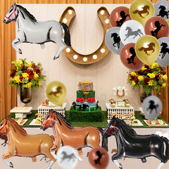 22pc Horse Balloon Arch Cowboy Party Decorations Set