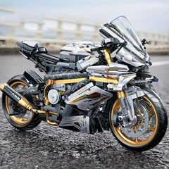 Platinum Motorcycle Building Blocks Model Easy Assembly Perfect Gift