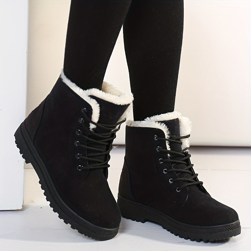 Women's Thickened Snow Boots Casual Medium Top Shoes