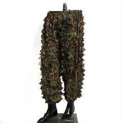 3D Leafy Camouflage Ghillie Suit for Outdoor Game & Halloween Costume