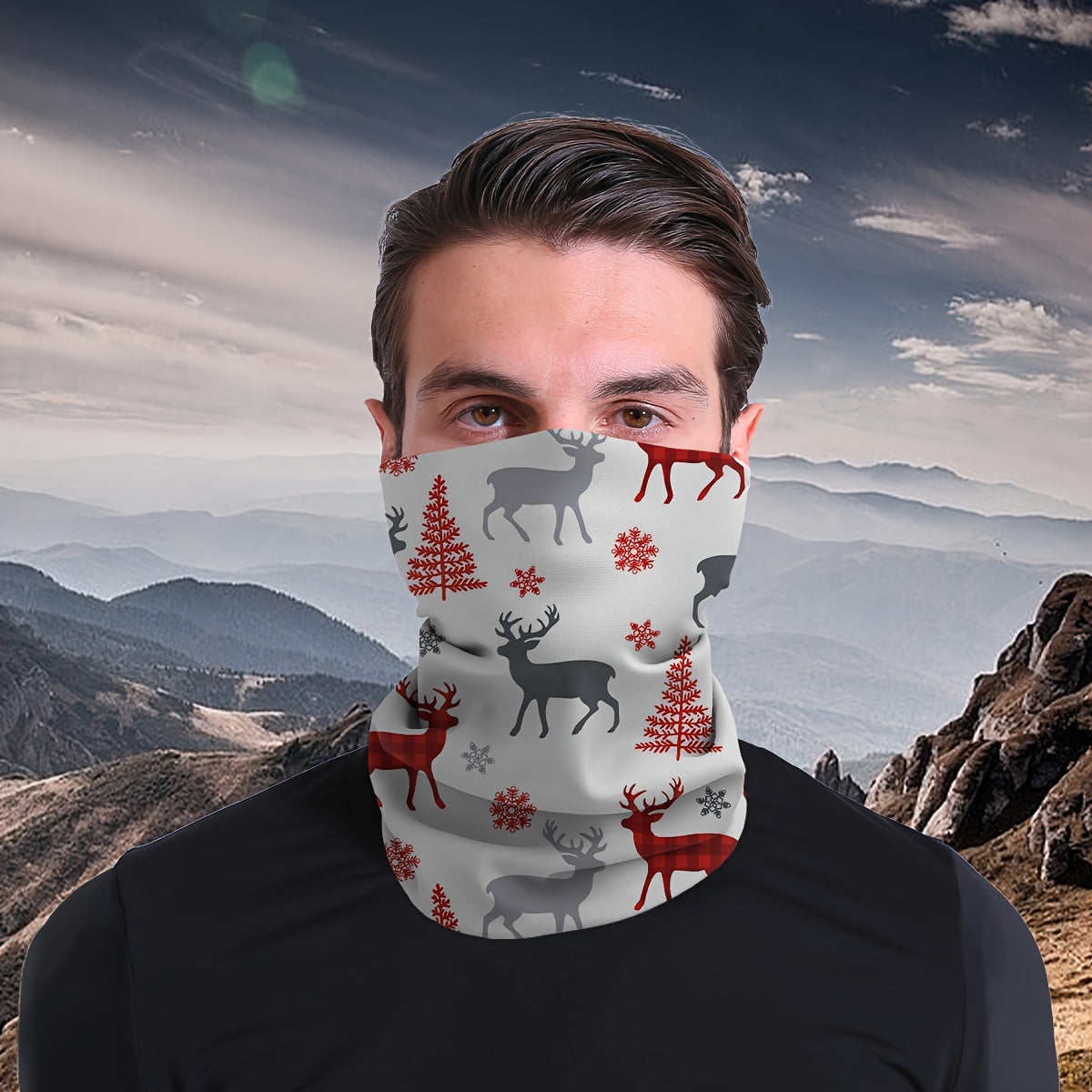 3PCS Christmas Seamless Polyester Cycling Fishing Face Mask