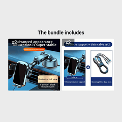Telescopic Suction Cup Car Phone Holder Dashboard/Windshield Installation