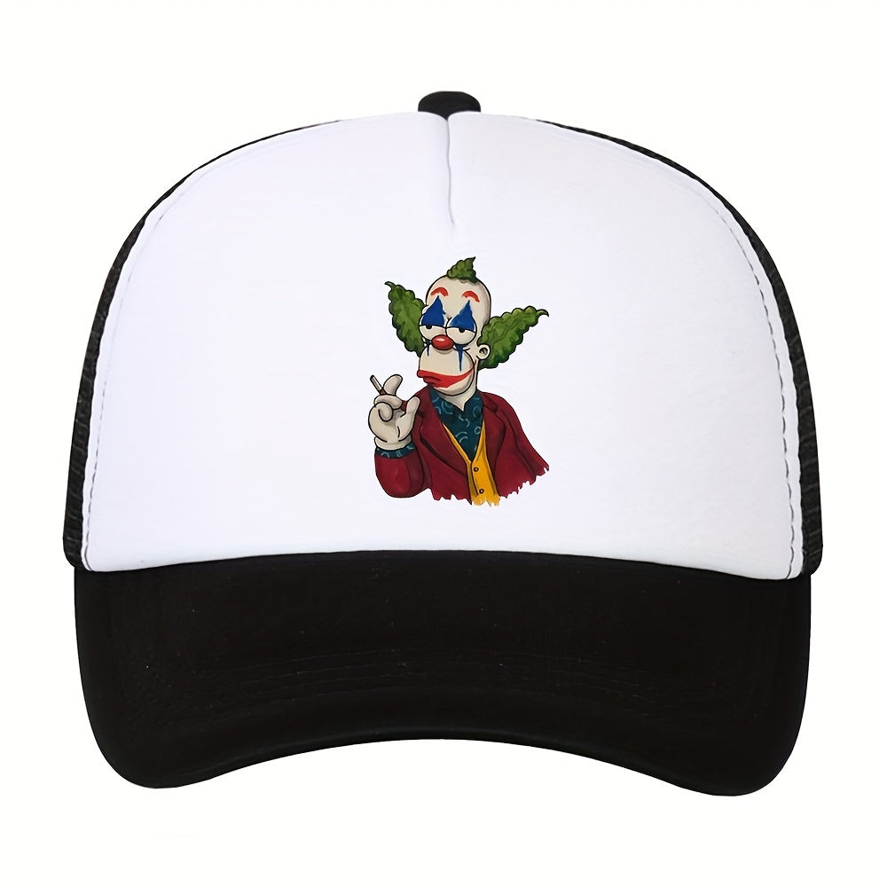 Men's Mesh Breathable Baseball Cap Outdoor Sunshade Cartoon Print Hat