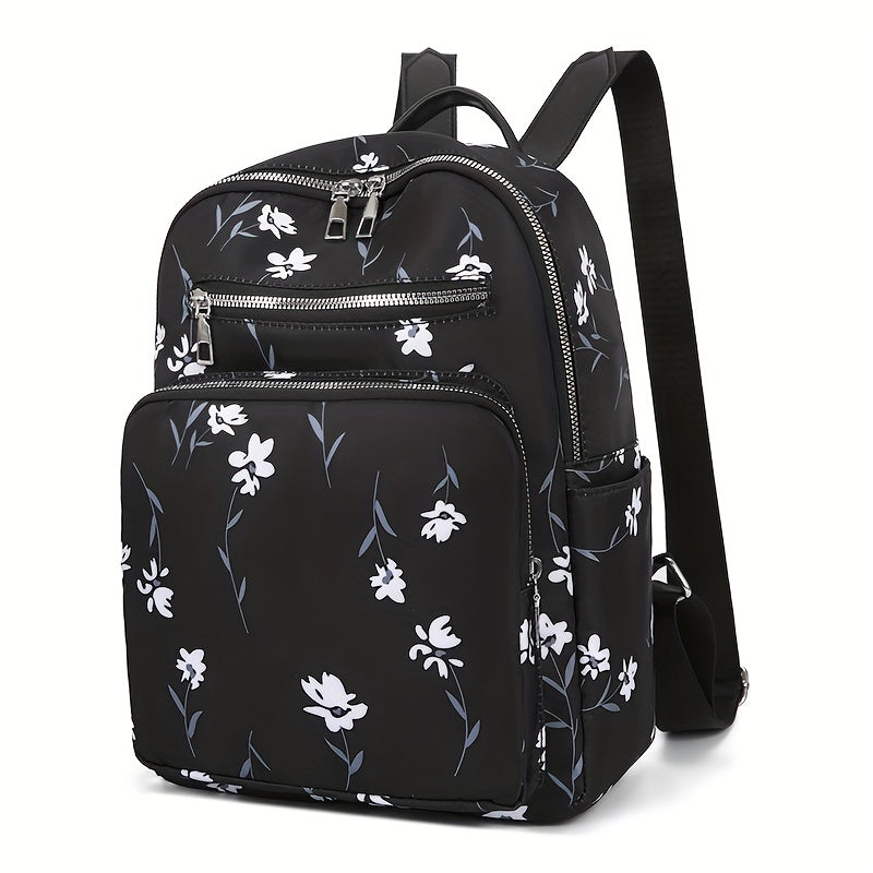 Flower Pattern Backpack Women School Bag Work Travel