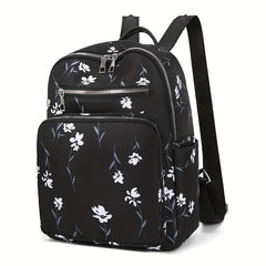 Flower Pattern Backpack Women School Bag Work Travel