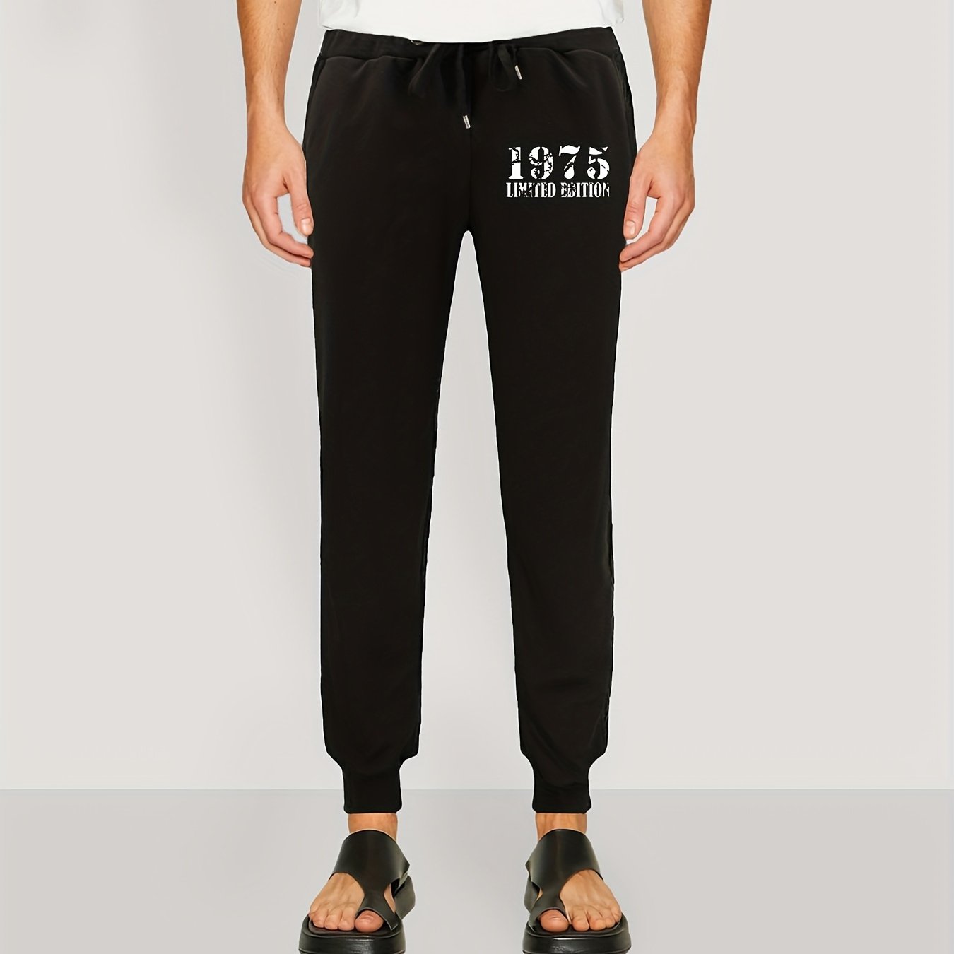 1975 Edition Casual Stretch Drawstring Joggers Men s Pants