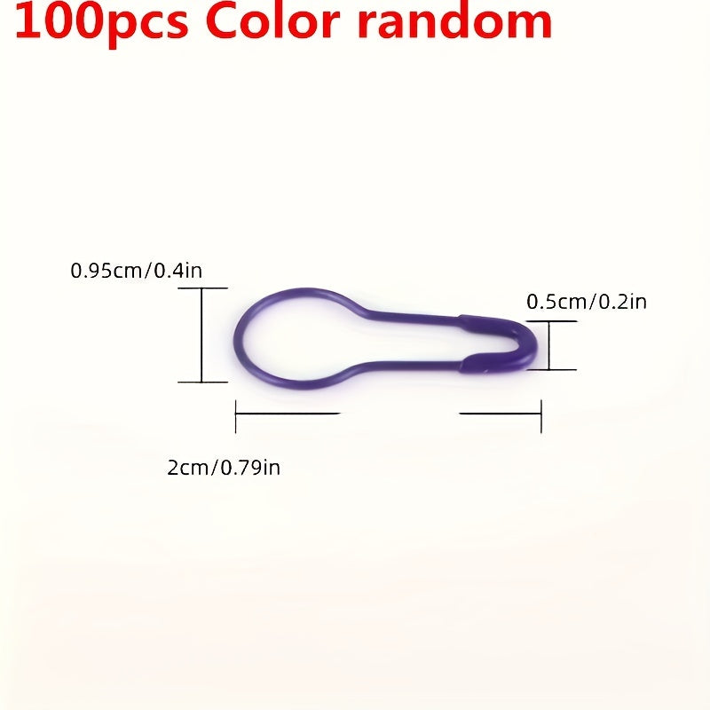 100pcs Knitting Crochet Locking Stitch Marker Safety Pins Sewing Crafts Clip