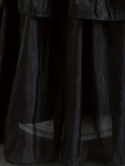 Girls Ruffled Sleeves Dress Princess Dresses & Belt