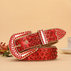 Colorful Rhinestone Western Belt for Women