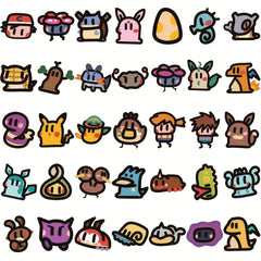 100pcs Monster Vinyl Stickers Vibrant Self Adhesive Mixed Colors