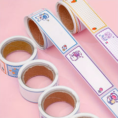 Cartoon Tape Name Stickers Multifunctional Message Index Handwritten Label