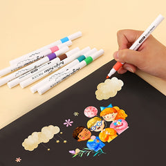 Acrylic Paint Pen Set 12 24 Colors Waterproof & Non Toxic Washable