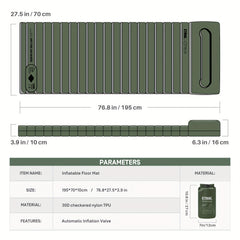 Inflatable Camping Sleeping Pad with Built-in Pillow Waterproof
