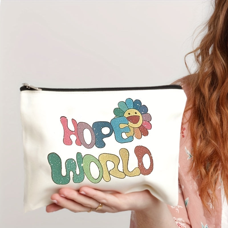 Hope World Pattern Women Cosmetic Bag Makeup Storage Bath Supplies Wash Bag