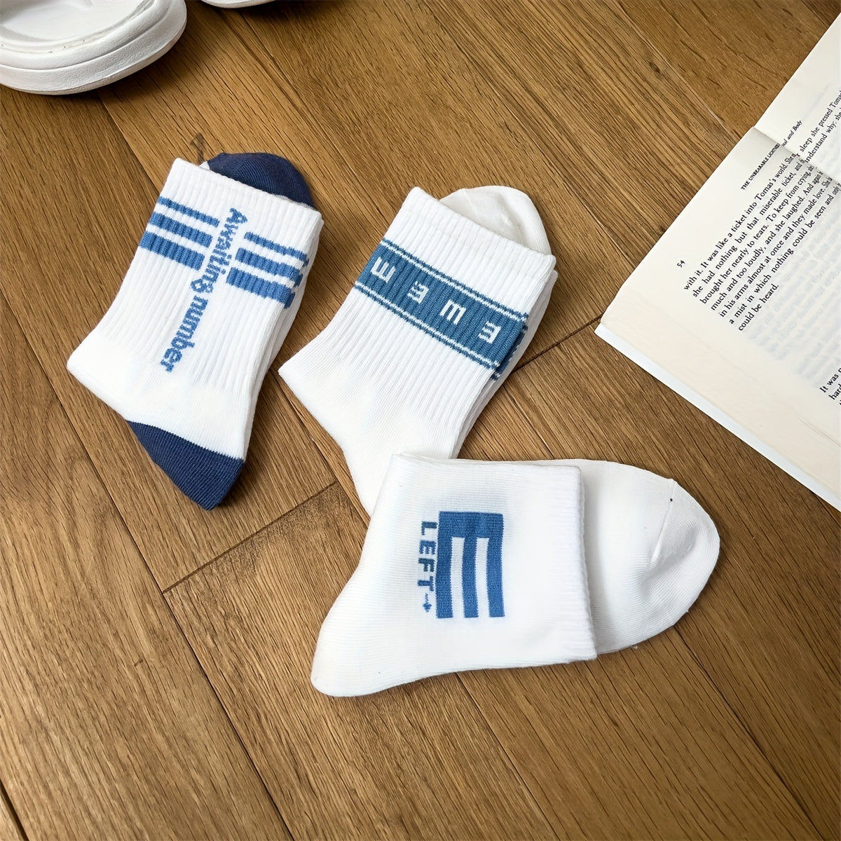 Letter E Print Socks Comfy & Breathable Street Socks Women's Stockings
